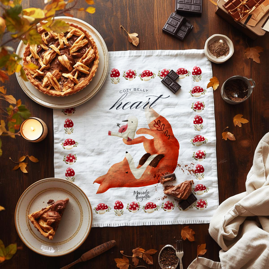 Sweet Hearth — Set of 4 Illustrated Tea Towels