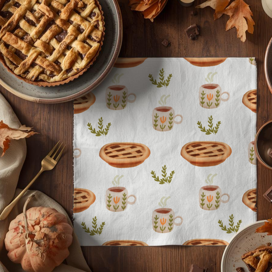 Sweet Hearth — Set of 4 Illustrated Tea Towels