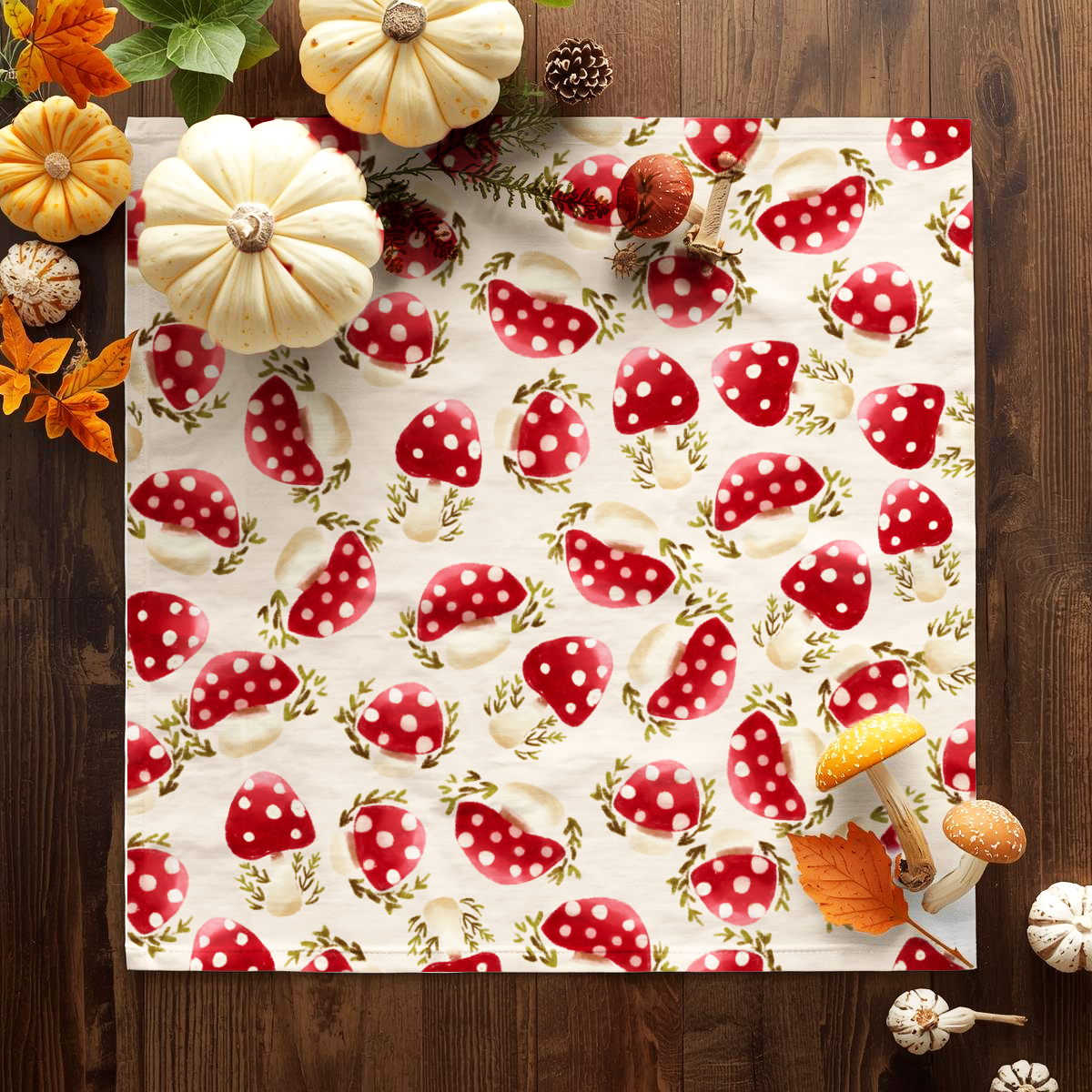 Forest Glow — Set of 4 Illustrated Tea Towels