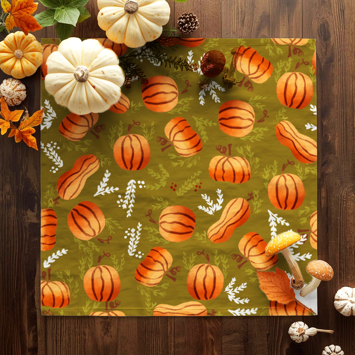 Forest Glow — Set of 4 Illustrated Tea Towels