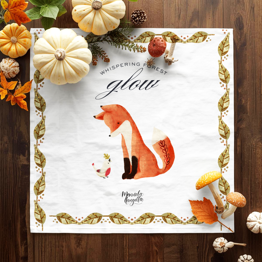 Forest Glow — Set of 4 Illustrated Tea Towels